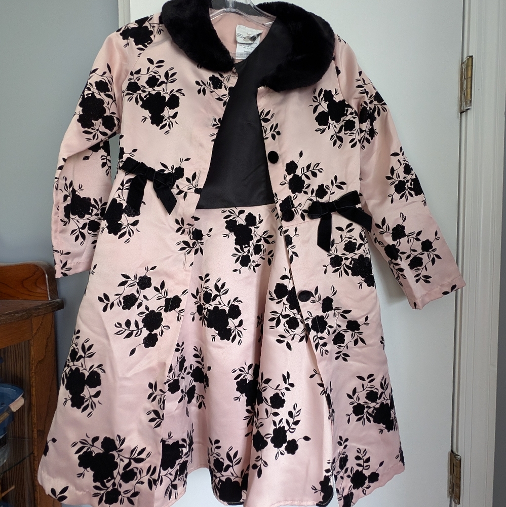 Girls pink and black dress